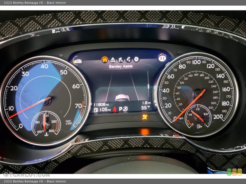 Black Interior Gauges for the 2020 Bentley Bentayga V8 #143812022