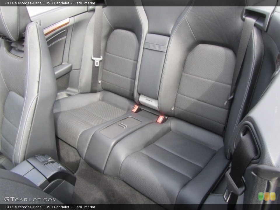 Black Interior Rear Seat for the 2014 Mercedes-Benz E 350 Cabriolet #143812211