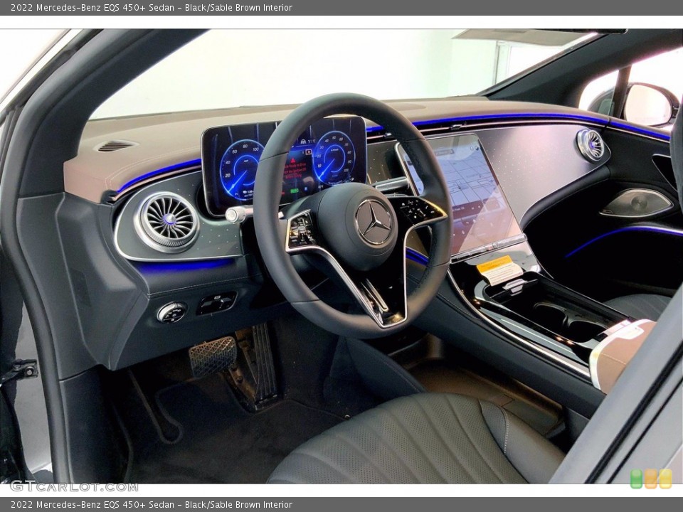 Black/Sable Brown Interior Dashboard for the 2022 Mercedes-Benz EQS 450+ Sedan #143813792