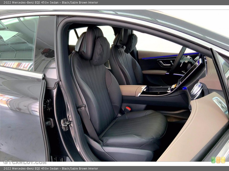 Black/Sable Brown 2022 Mercedes-Benz EQS Interiors