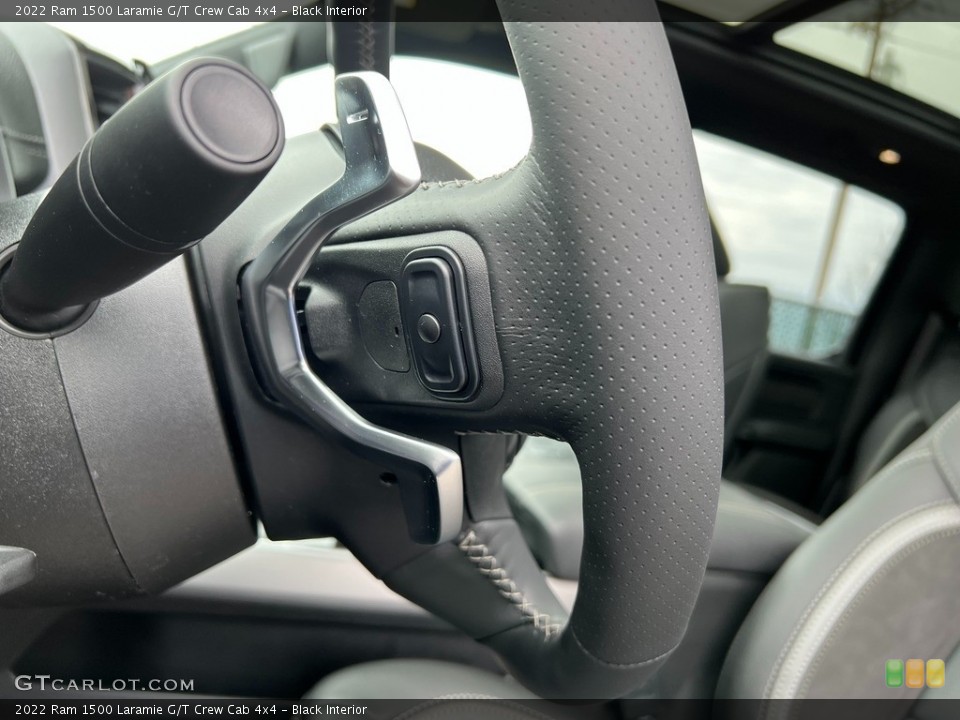 Black Interior Steering Wheel for the 2022 Ram 1500 Laramie G/T Crew Cab 4x4 #143815148