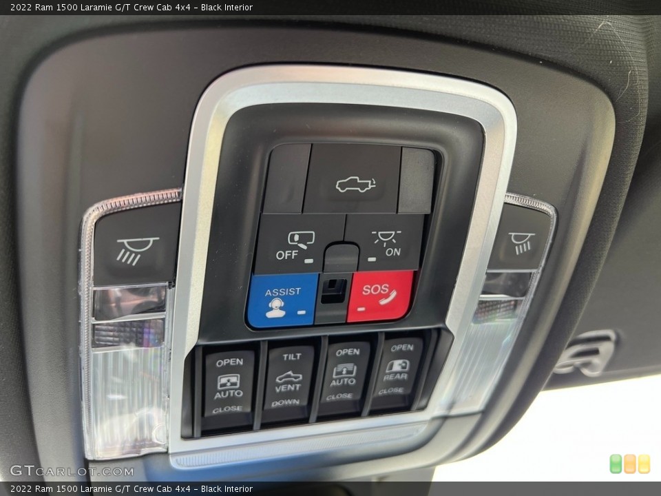 Black Interior Controls for the 2022 Ram 1500 Laramie G/T Crew Cab 4x4 #143815400