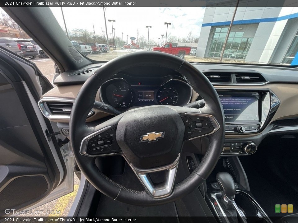 Jet Black/Almond Butter Interior Steering Wheel for the 2021 Chevrolet Trailblazer ACTIV AWD #143820189