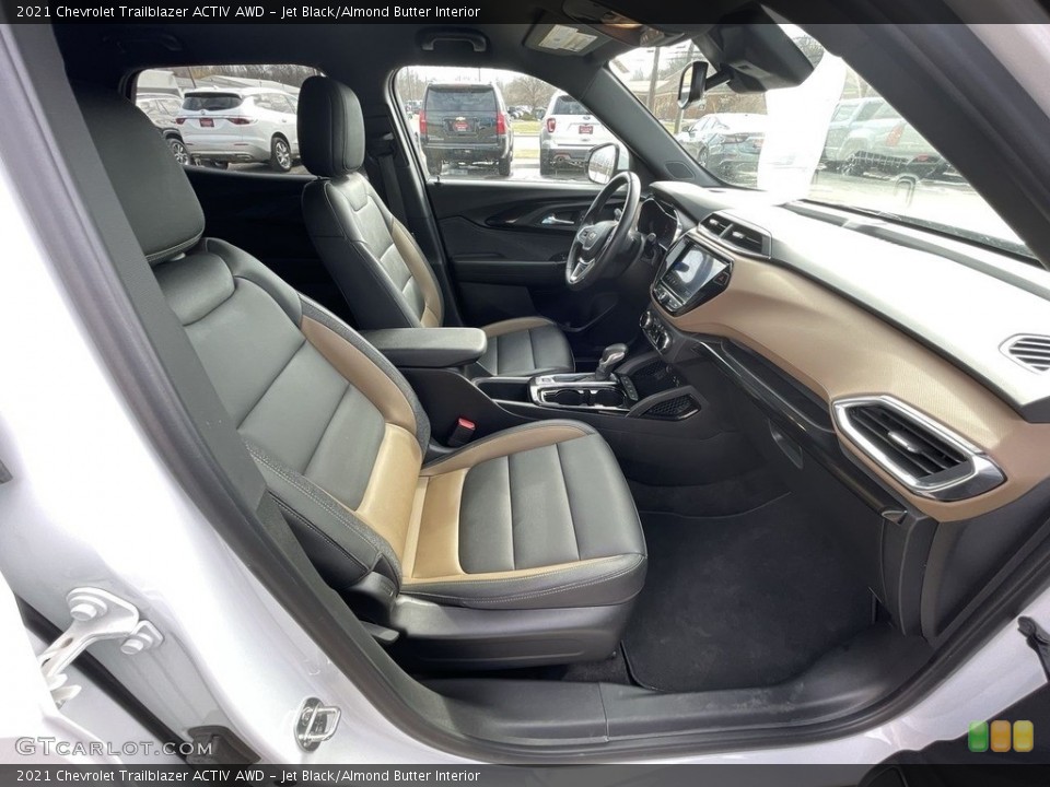 Jet Black/Almond Butter Interior Front Seat for the 2021 Chevrolet Trailblazer ACTIV AWD #143820339
