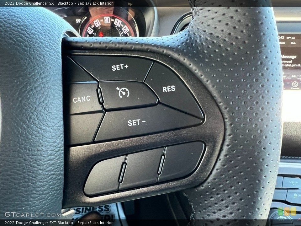 Sepia/Black Interior Steering Wheel for the 2022 Dodge Challenger SXT Blacktop #143821422