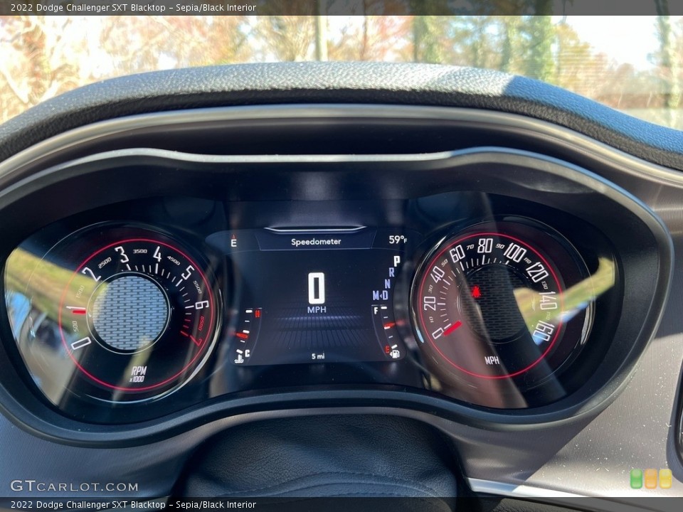 Sepia/Black Interior Gauges for the 2022 Dodge Challenger SXT Blacktop #143821437