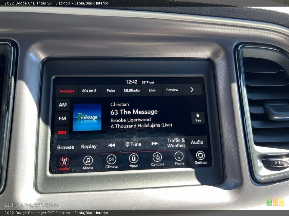 Sepia/Black Interior Controls for the 2022 Dodge Challenger SXT Blacktop #143821452
