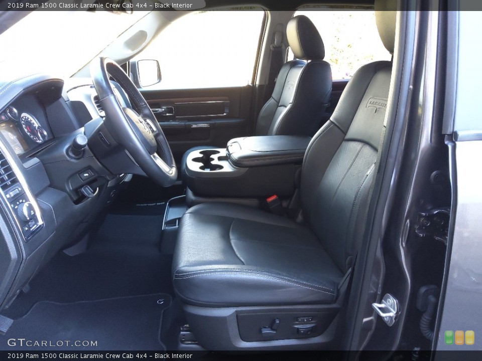 Black Interior Front Seat for the 2019 Ram 1500 Classic Laramie Crew Cab 4x4 #143824975
