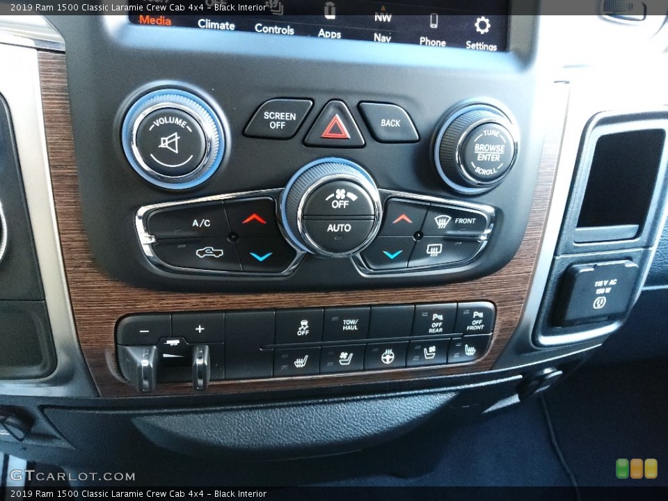 Black Interior Controls for the 2019 Ram 1500 Classic Laramie Crew Cab 4x4 #143825485