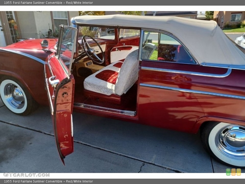Red/White Interior Front Seat for the 1955 Ford Fairlane Sunliner Convertible #143828473