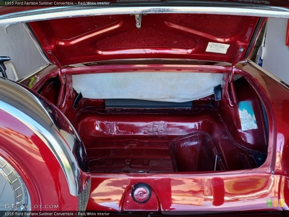 Red/White Interior Trunk for the 1955 Ford Fairlane Sunliner Convertible #143828578