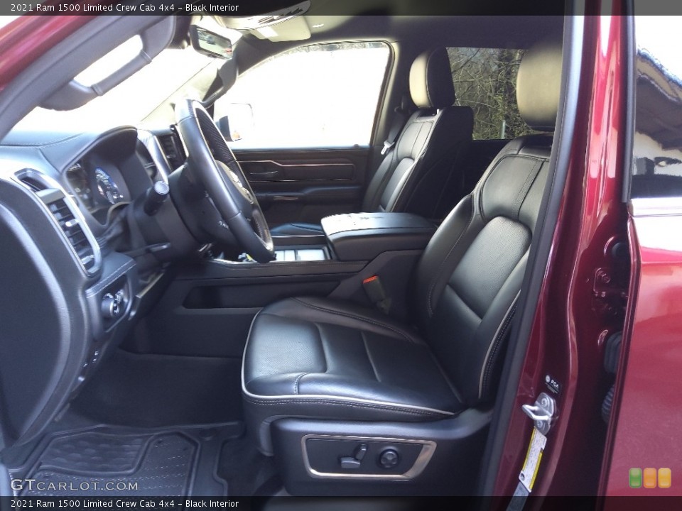 Black Interior Front Seat for the 2021 Ram 1500 Limited Crew Cab 4x4 #143834117