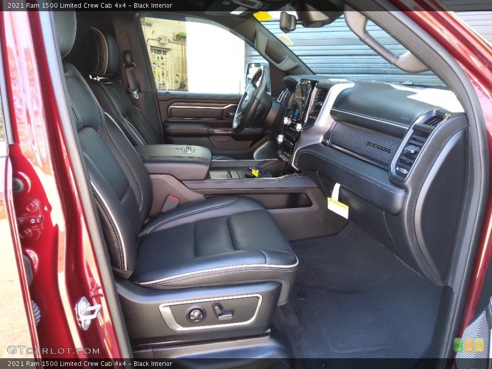 Black Interior Front Seat for the 2021 Ram 1500 Limited Crew Cab 4x4 #143834304