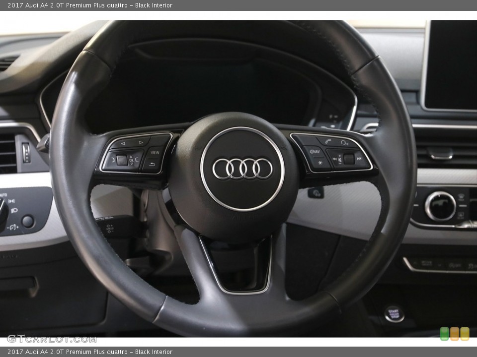 Black Interior Steering Wheel for the 2017 Audi A4 2.0T Premium Plus quattro #143835775