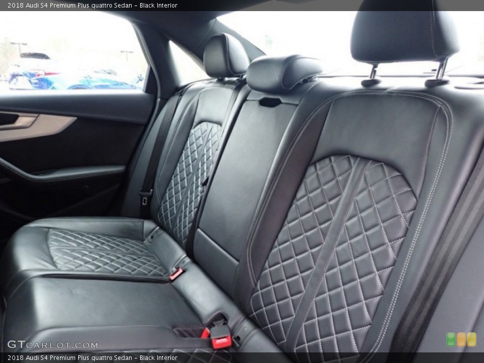 Black Interior Rear Seat for the 2018 Audi S4 Premium Plus quattro Sedan #143835778