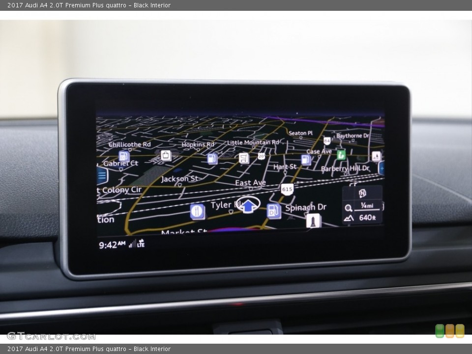 Black Interior Navigation for the 2017 Audi A4 2.0T Premium Plus quattro #143835844