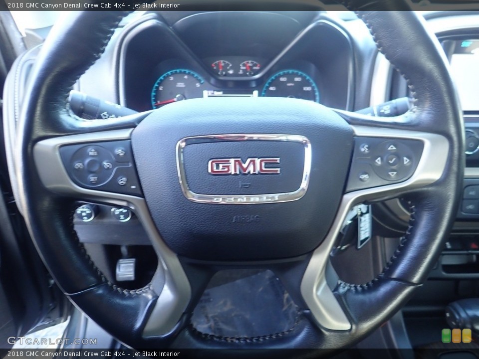 Jet Black Interior Steering Wheel for the 2018 GMC Canyon Denali Crew Cab 4x4 #143836954