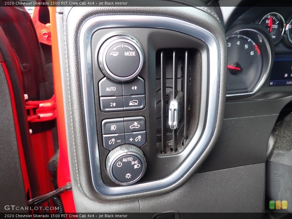 Jet Black Interior Controls for the 2020 Chevrolet Silverado 1500 RST Crew Cab 4x4 #143838911