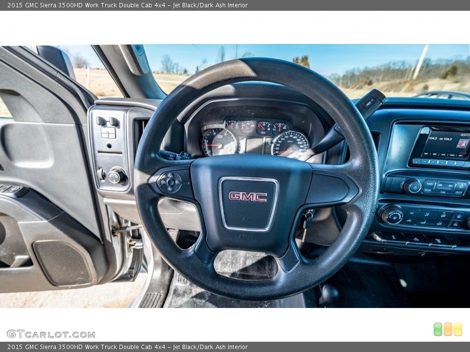 Jet Black/Dark Ash Interior Steering Wheel for the 2015 GMC Sierra 3500HD Work Truck Double Cab 4x4 #143843129