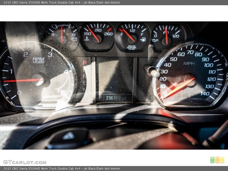 Jet Black/Dark Ash Interior Gauges for the 2015 GMC Sierra 3500HD Work Truck Double Cab 4x4 #143843180