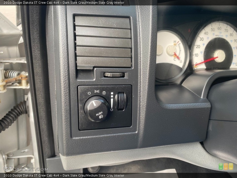 Dark Slate Gray/Medium Slate Gray Interior Controls for the 2010 Dodge Dakota ST Crew Cab 4x4 #143846984