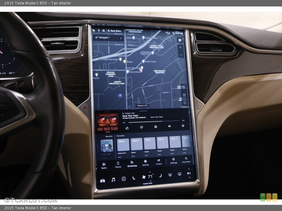 Tan Interior Navigation for the 2015 Tesla Model S 85D #143849122