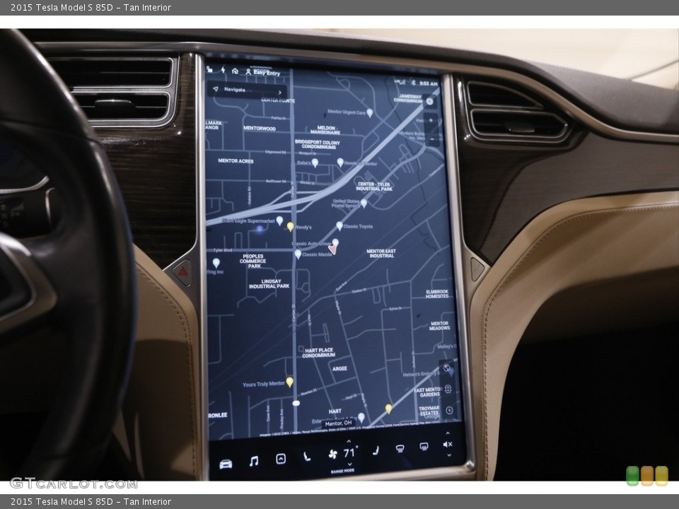 Tan Interior Navigation for the 2015 Tesla Model S 85D #143849143