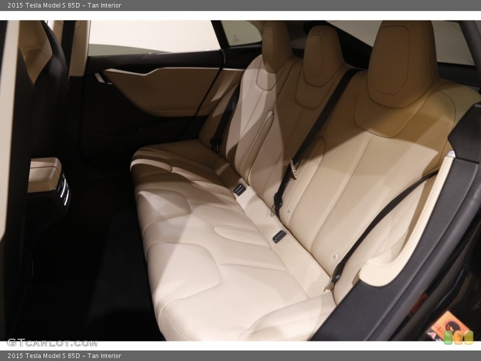 Tan Interior Rear Seat for the 2015 Tesla Model S 85D #143849338