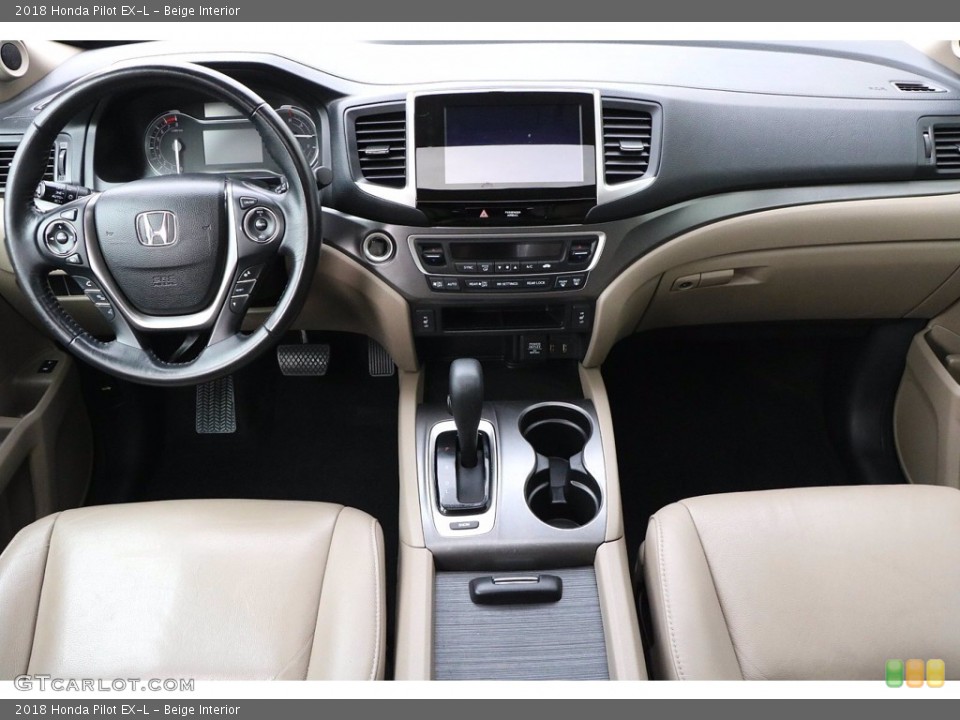 Beige Interior Dashboard for the 2018 Honda Pilot EX-L #143855011