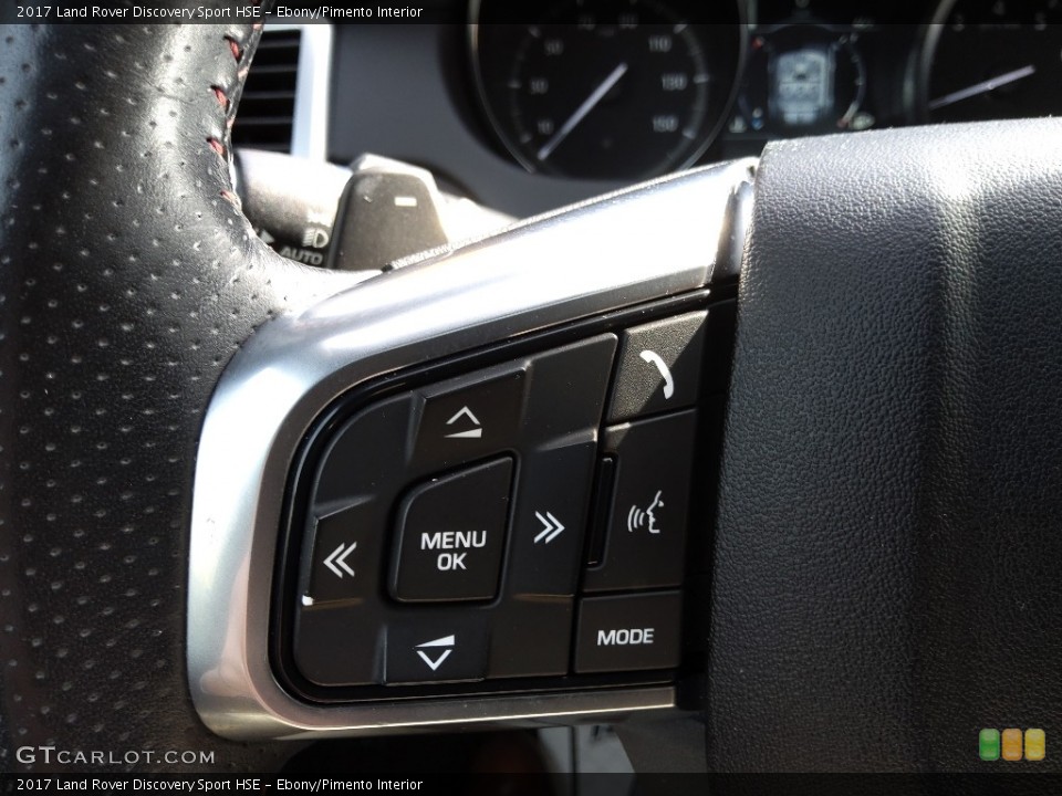 Ebony/Pimento Interior Steering Wheel for the 2017 Land Rover Discovery Sport HSE #143855545