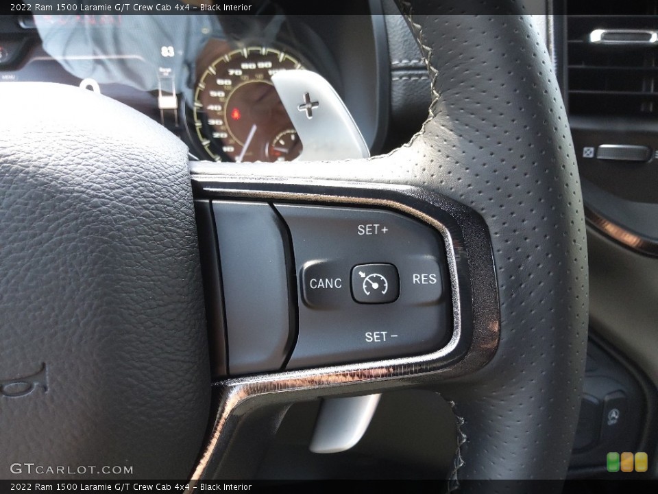 Black Interior Steering Wheel for the 2022 Ram 1500 Laramie G/T Crew Cab 4x4 #143855905