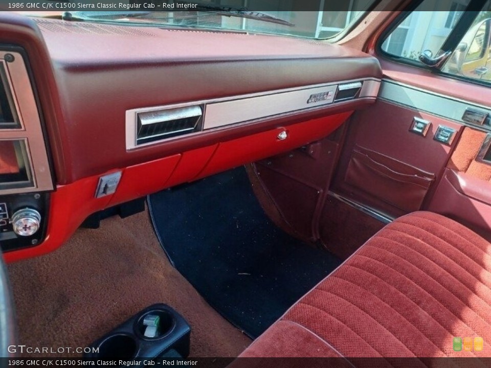 Red Interior Dashboard for the 1986 GMC C/K C1500 Sierra Classic Regular Cab #143856040