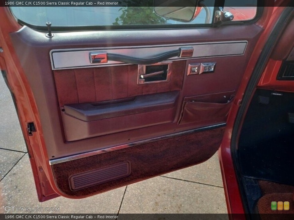 Red Interior Door Panel for the 1986 GMC C/K C1500 Sierra Classic Regular Cab #143856085