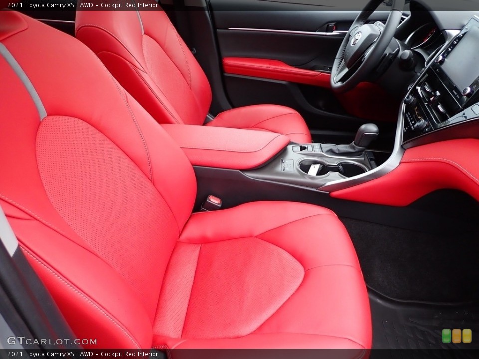 Cockpit Red Interior Front Seat for the 2021 Toyota Camry XSE AWD #143859025
