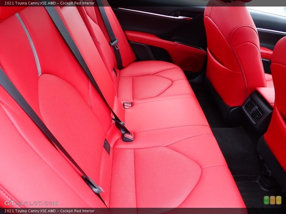Cockpit Red Interior Rear Seat for the 2021 Toyota Camry XSE AWD #143859109
