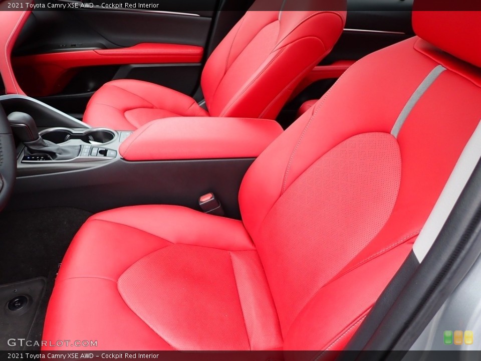 Cockpit Red Interior Front Seat for the 2021 Toyota Camry XSE AWD #143859130