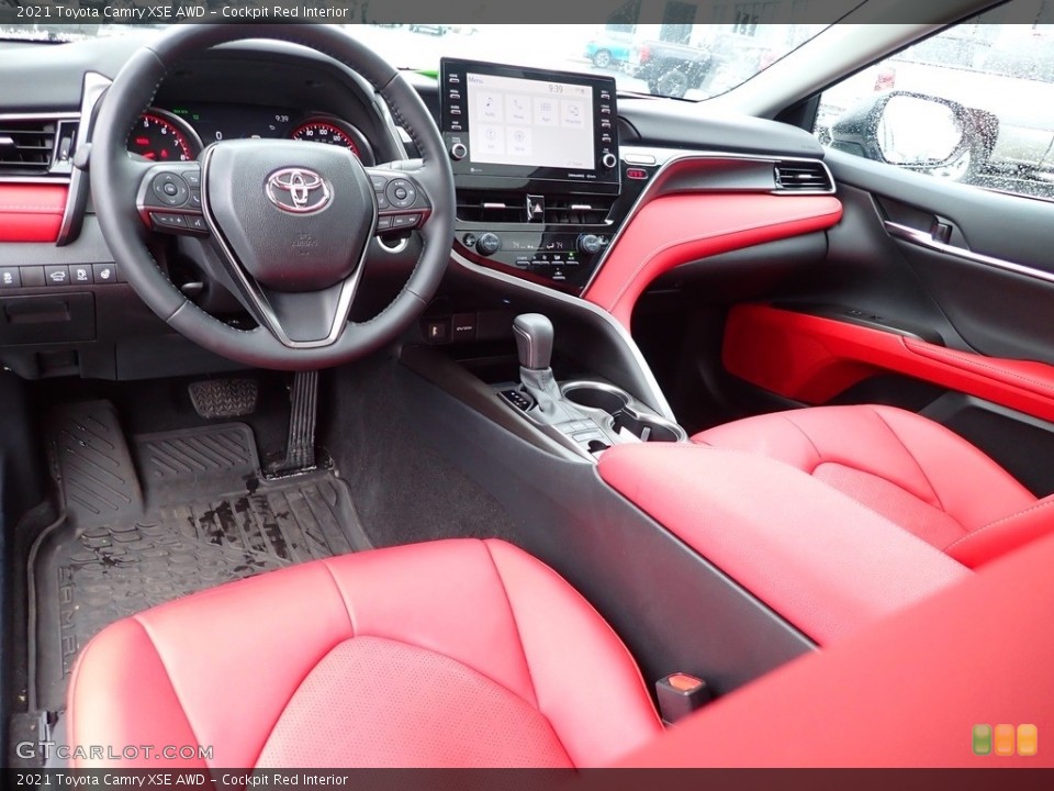 Cockpit Red Interior Photo for the 2021 Toyota Camry XSE AWD #143859169