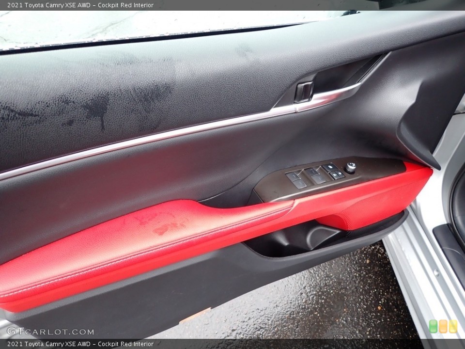 Cockpit Red Interior Door Panel for the 2021 Toyota Camry XSE AWD #143859217