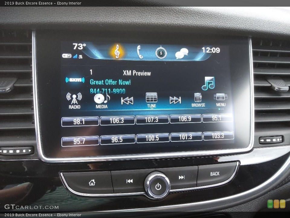 Ebony Interior Controls for the 2019 Buick Encore Essence #143859991
