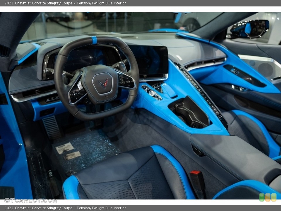 Tension/Twilight Blue Interior Photo for the 2021 Chevrolet Corvette Stingray Coupe #143860012