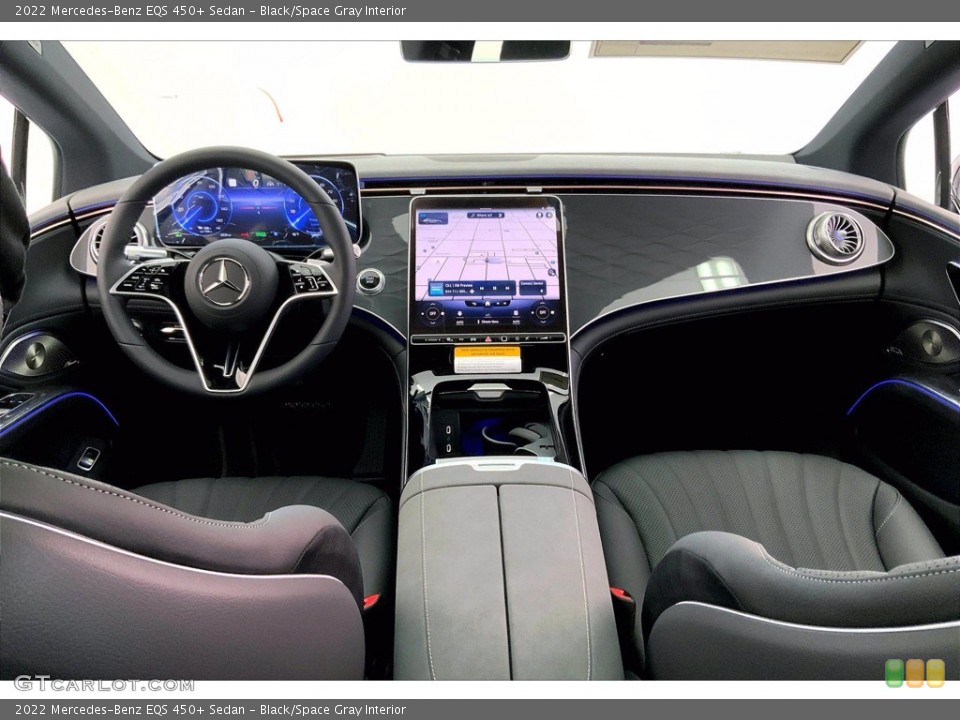 Black/Space Gray Interior Photo for the 2022 Mercedes-Benz EQS 450+ Sedan #143865360