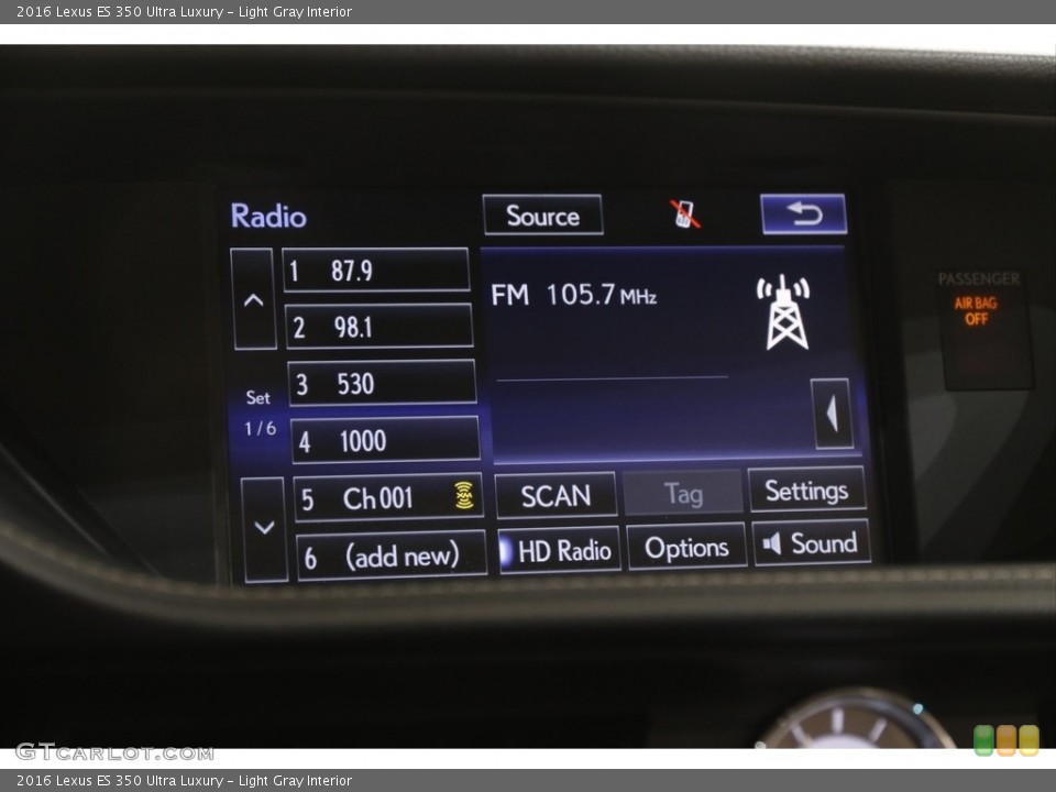 Light Gray Interior Audio System for the 2016 Lexus ES 350 Ultra Luxury #143866311
