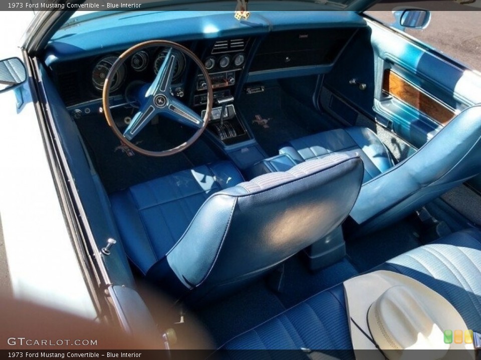 Blue Interior Photo for the 1973 Ford Mustang Convertible #143866719