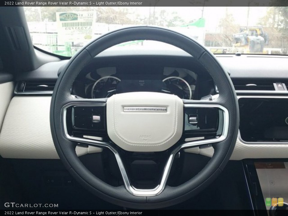Light Oyster/Ebony Interior Steering Wheel for the 2022 Land Rover Range Rover Velar R-Dynamic S #143869704