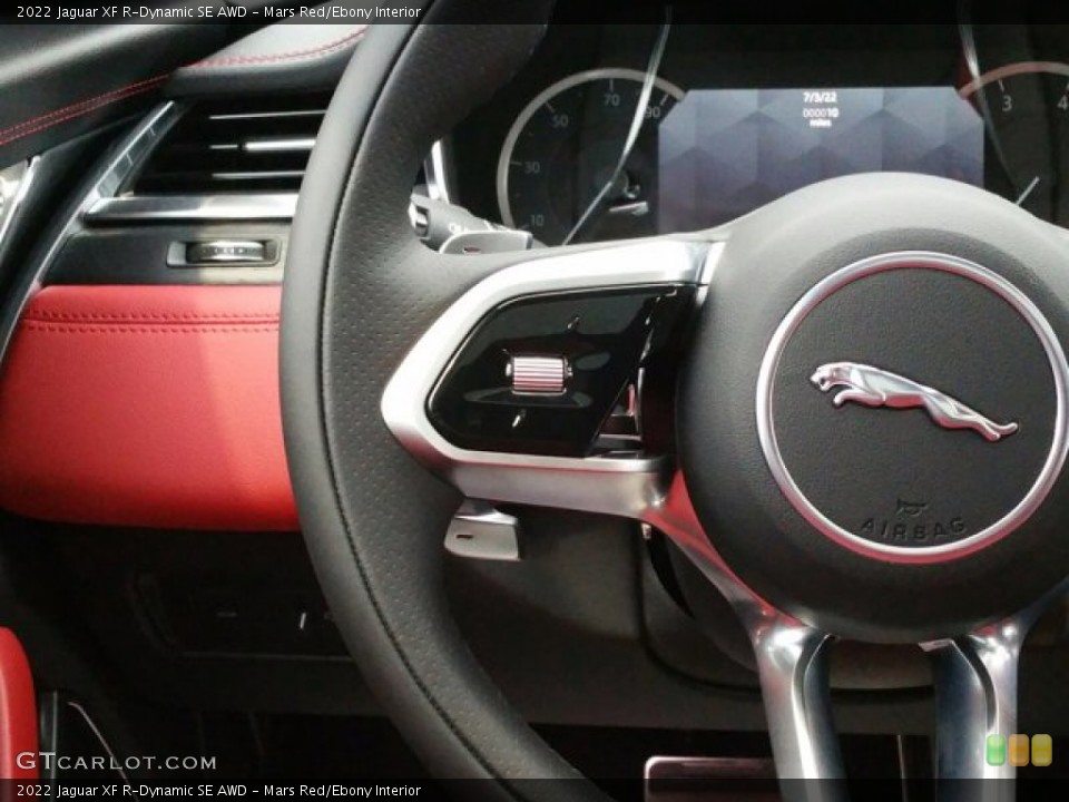 Mars Red/Ebony Interior Steering Wheel for the 2022 Jaguar XF R-Dynamic SE AWD #143871126