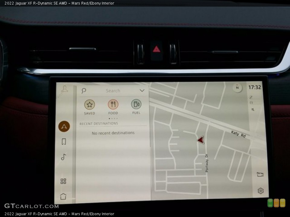 Mars Red/Ebony Interior Navigation for the 2022 Jaguar XF R-Dynamic SE AWD #143871213