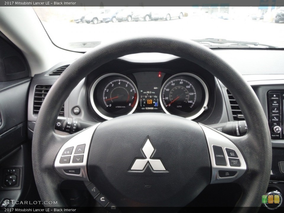 Black Interior Steering Wheel for the 2017 Mitsubishi Lancer LE #143871312
