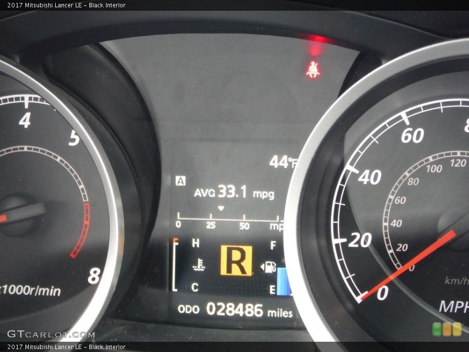Black Interior Gauges for the 2017 Mitsubishi Lancer LE #143871474