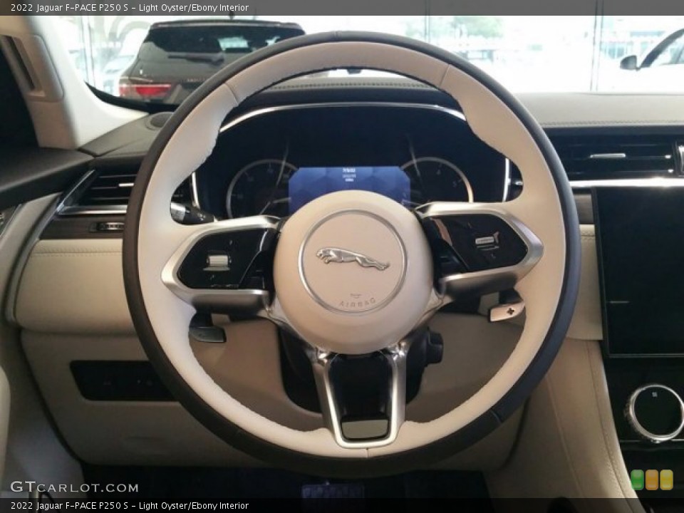 Light Oyster/Ebony Interior Steering Wheel for the 2022 Jaguar F-PACE P250 S #143871561