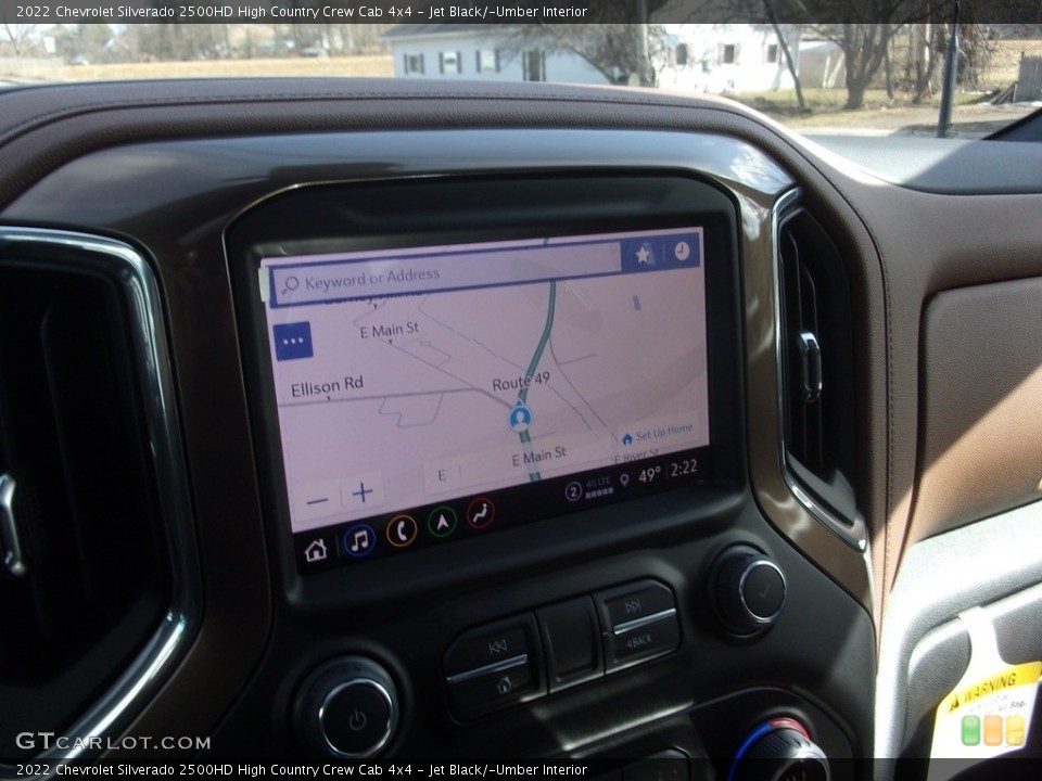 Jet Black/­Umber Interior Navigation for the 2022 Chevrolet Silverado 2500HD High Country Crew Cab 4x4 #143873427